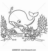 Coloring Pages Whales Vector Fotosearch Clipart Isolated sketch template