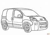 Peugeot Bipper Coloring Pages Drawing Minivan Printable Main Online Super Paper sketch template