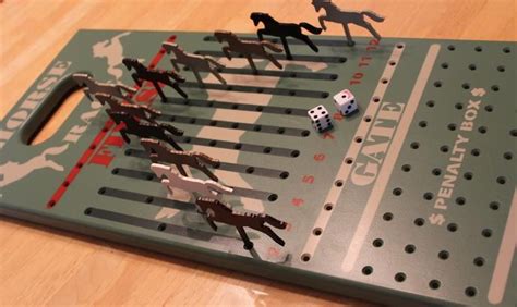 deluxe horse race game wood horse race game kentucky derby etsy