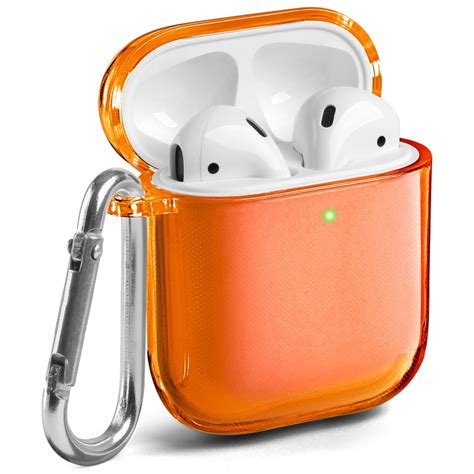 airpods case front led visible gmyle tpu protective shockproof earbuds case cover skin