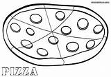 Pizza Coloring Pages Cheese Food Print sketch template