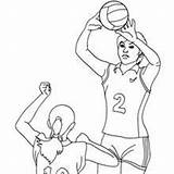 Volleyball Coloring Pages Hellokids sketch template
