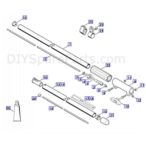 stihl fs  brushcutter fs parts diagram drive tube assembly fst