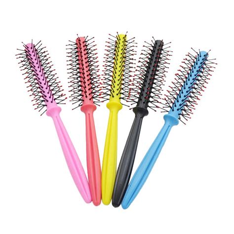 pcs comb rolling style  bristles plastic handle curly hair comb