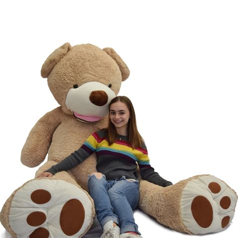 wowmax  foot light brown huge teddy bear toys giant plush stuffed