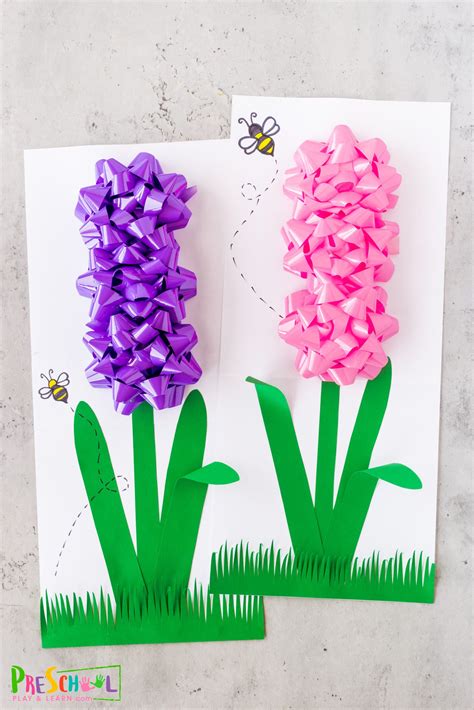simple hyacinth flower craft  kids