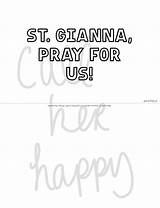 Gianna Molla Coloring Liturgical sketch template