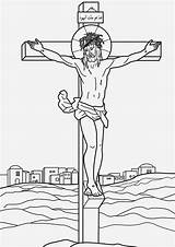 Crucifixion Jesús Crucifixión sketch template