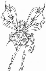 Winx Coloring Color Pages Kids Children sketch template