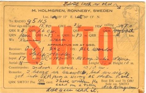the g4uzn historic qsl collection sweden