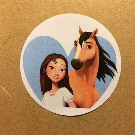 spirit riding  birthday party stickers favor tags horse party