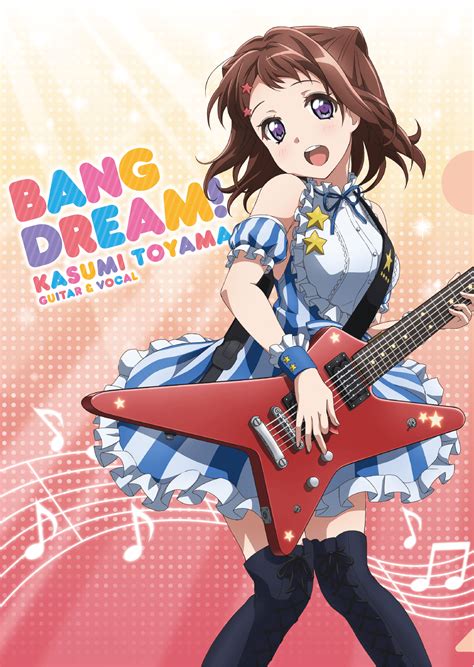 Bang Dream Toyama Kasumi Dress Guitar Tagme Thighhighs 392186