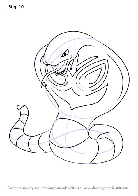 draw arbok  pokemon pokemon step  step