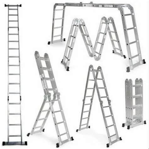 feet aluminium foldable multi purpose ladder   rs   delhi