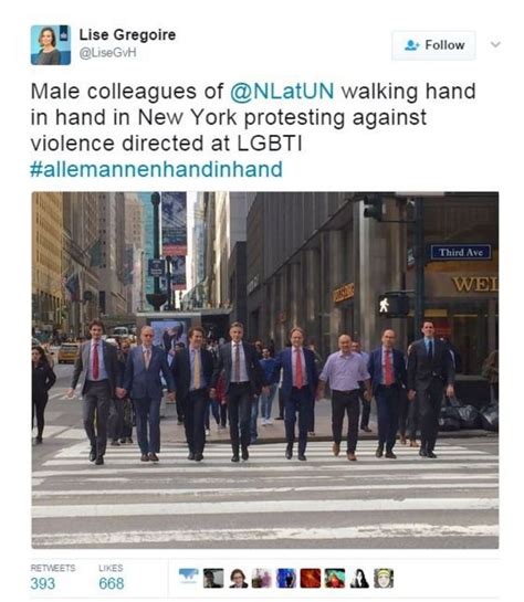 Dutch Men Hold Hands To Protest Against Homophobia Bbc News
