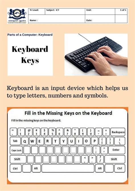 keyboard keys  year  worksheet keyboard keyboard keys year