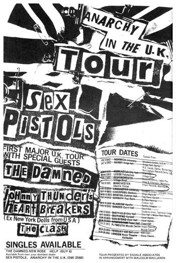 Southend Punk Rock History Anarchy In The Uk Tour 1976 The Sex