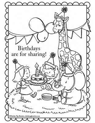 differentact normal  printable birthday coloring pages