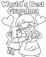 Coloring Card Grandma Greeting Cards Pages Printable Print Grandmother Worlds Sheets Topcoloringpages sketch template