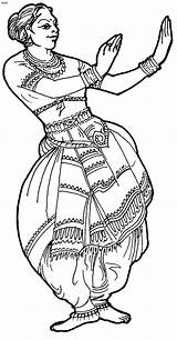 Odissi Dances Outline Janmashtami Orissa Printable Inde 4to40 sketch template