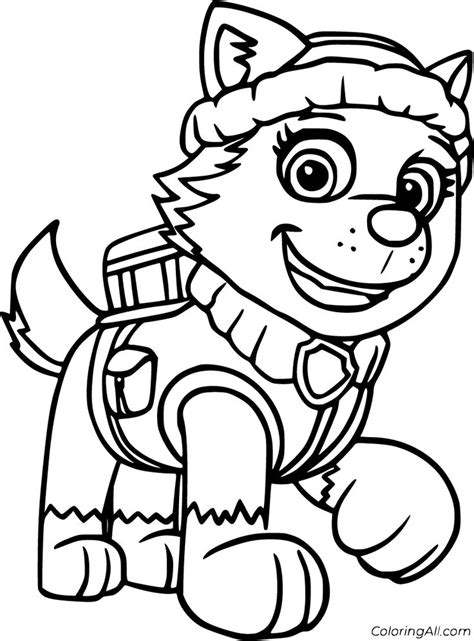 printable everest paw patrol coloring pages  vector format