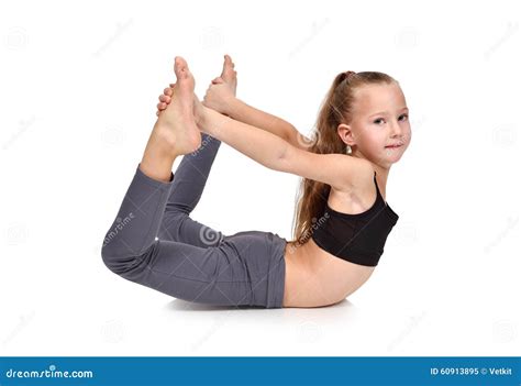 girl  yoga stock image image  human exercise