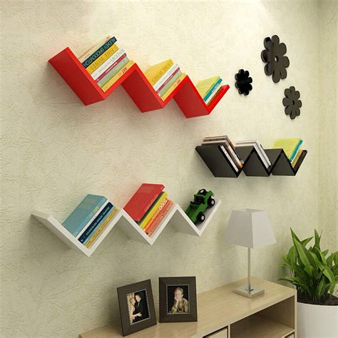 Lhcer Wall Book Shelf Fashionable Creative Floating Wall