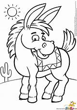 Coloringtop Donkey sketch template