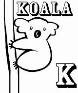 Koala Lettera Disegnidacolorareonline Alfabeto Scheda sketch template