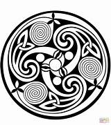 Celtic Coloring Spiral Mandala Pages Printable Tattoo Popular Drawing Categories sketch template