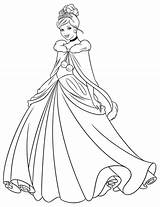 Colorare Cenerentola Principesse Disegni Cinderella Principessa Facili Bambini sketch template