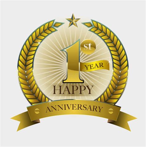 happy anniversary symbol stock vector illustration  congratulation