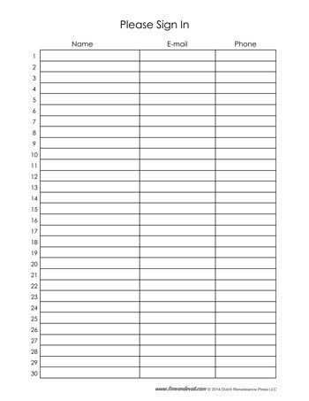 sign  sheet template  tims printables