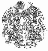 Aztec Coloring Pages Calendar Drawings Drawing Line Pyramid Getdrawings Getcolorings Color Colorings sketch template