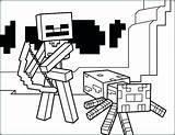 Minecraft Coloring Pages Creeper Skeleton Herobrine Wither Spider Drawing Mutant Villager Fight Color Sheep Printable Colouring Print Getcolorings Kids Getdrawings sketch template