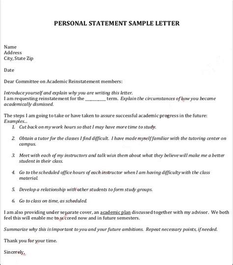 write  statement letter