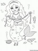 Sirena Colorkid Sereia Terreni Princesinhas Stampare Petites Coloriage Coloriages Meerjungfrau Terre Sirène Sur sketch template