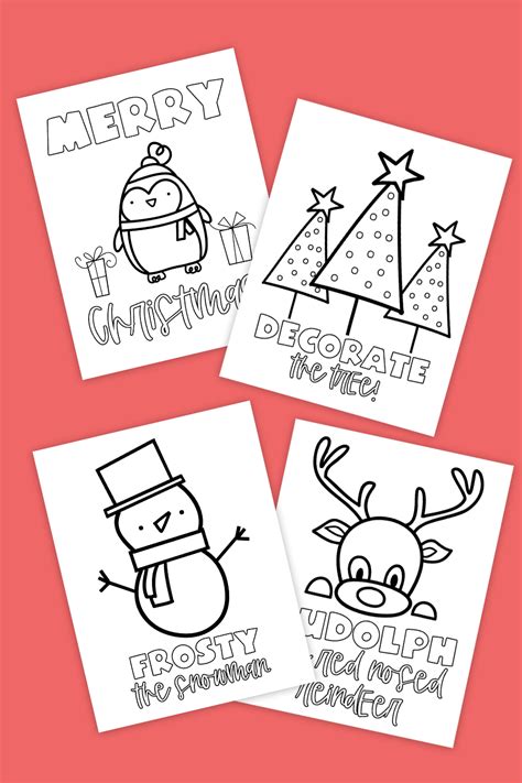 printable christmas coloring pages chicfetti