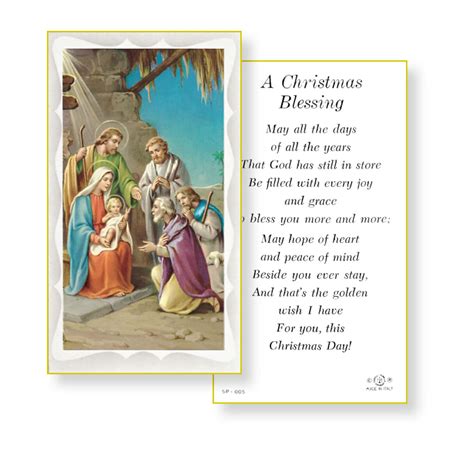 christmas blessing holy card  pack buy religious catholic store