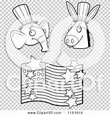 Donkey Democratic Republican Clip sketch template