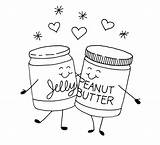 Coloring Peanut Butter Jelly Getdrawings sketch template