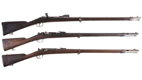 antique european military single shot bolt action rifles rock
