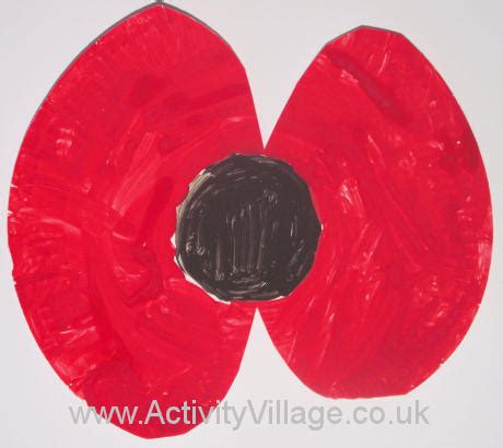 paper plate poppy craft  toddlers