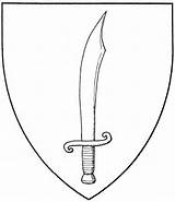 Falchion Mistholme Period Sword sketch template