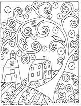 Coloring Pages Swirl Rug Swirls Patterns Tree Paper Abstract Hooking Mosaic Colouring Getcolorings Houses Folk Ebay Karla Pattern Color Sheets sketch template