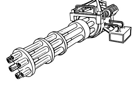 awesome machine gun coloring page  printable coloring pages  kids