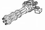 Gun Nerf Pistolet Fortnite Coloriage Armas Clipartmag Mitrailleuse Pistola M16 Ausmalbilder Mitragliatrice Waffe Relaterad Imprimer Minigun Dessin Karabin Arma sketch template