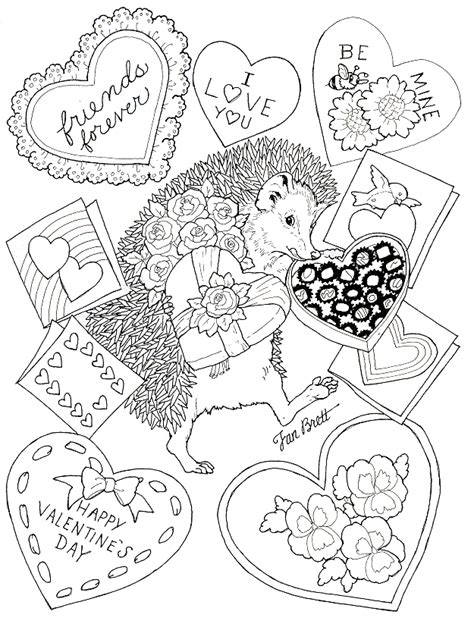 feliz valentine coloring pages