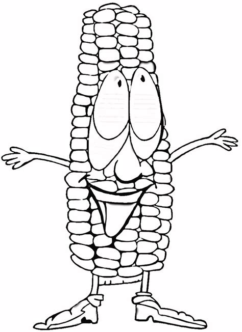 thanksgiving corn clipart coloring page   cliparts