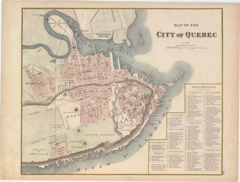 Old World Auctions Auction 153 Lot 112 Map Of The City Of Quebec